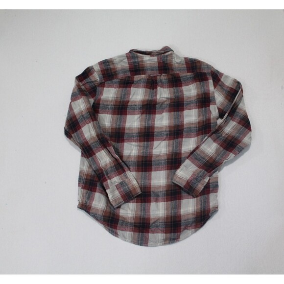Eddie Bauer Men Red Plaid Button Up Shirt Flannel Casual Size Meduim - Picture 7 of 8